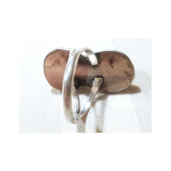 Vtg Navajo Double Nugget Turquoise Statement Ring 925 Sterling Silver Sz 7 - Picture 11 of 16